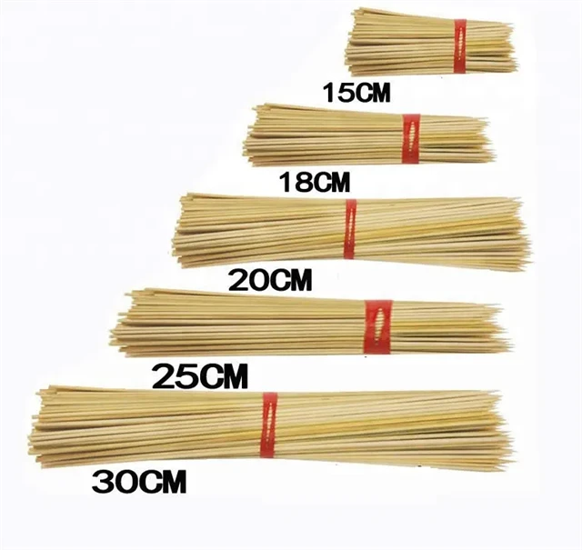 Tongkat Bambu Alami BBQ 15CM 18CM 20CM 25CM 30CM